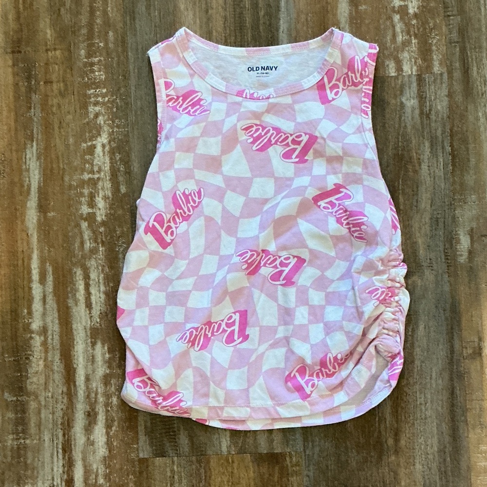 Old Navy Kids Pink Barbie Graphic Tank Top